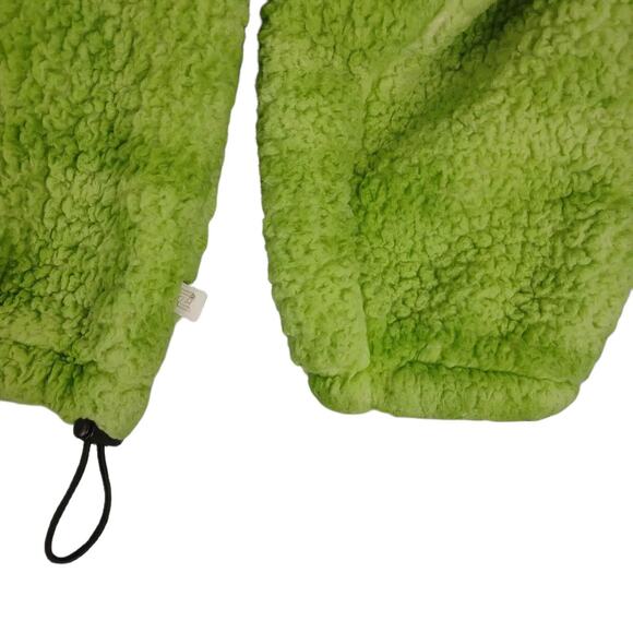 Zelos Women's M Green Sherpa Fleece Full Zip Teddy Jacket Coat Pockets Mock Neck - Picture 5 of 7